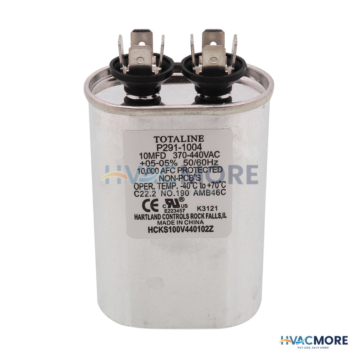 Heil Quaker (ICP) 10MFD 370/440V Oval Run Capacitor 1186823