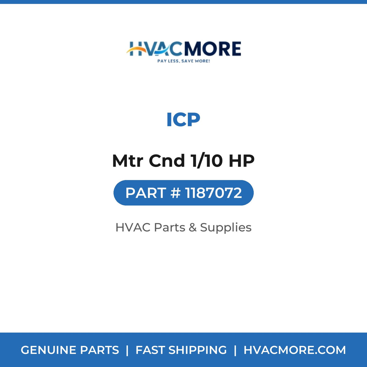 ICP Mtr Cnd 1/10 HP 1187072