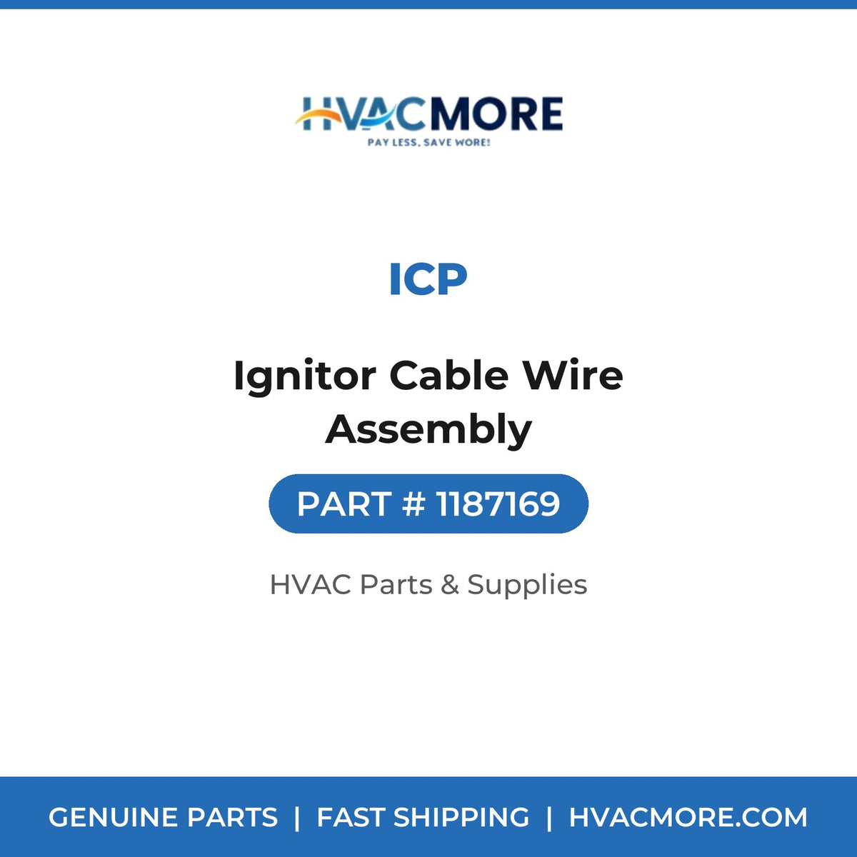 ICP Ignitor Cable Wire Assembly 1187169
