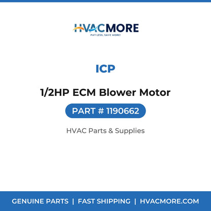 ICP 1/2HP ECM Blower Motor 1190662