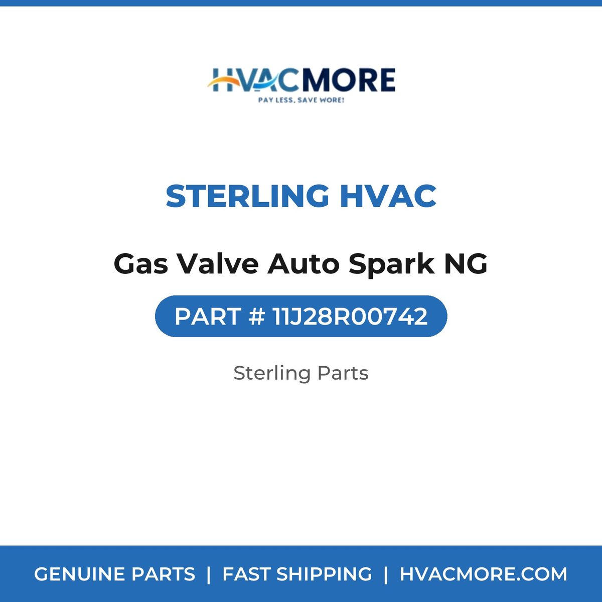 Sterling HVAC Gas Valve Auto Spark NG 11J28R00742