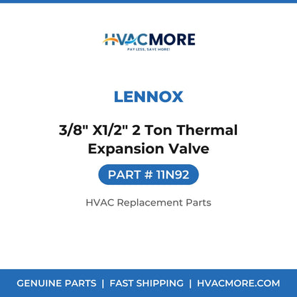 Lennox 3/8" X1/2" 2 Ton Thermal Expansion Valve 11N92