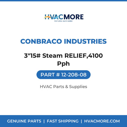 Conbraco Industries 3"15# Steam RELIEF,4100 Pph 12-208-08
