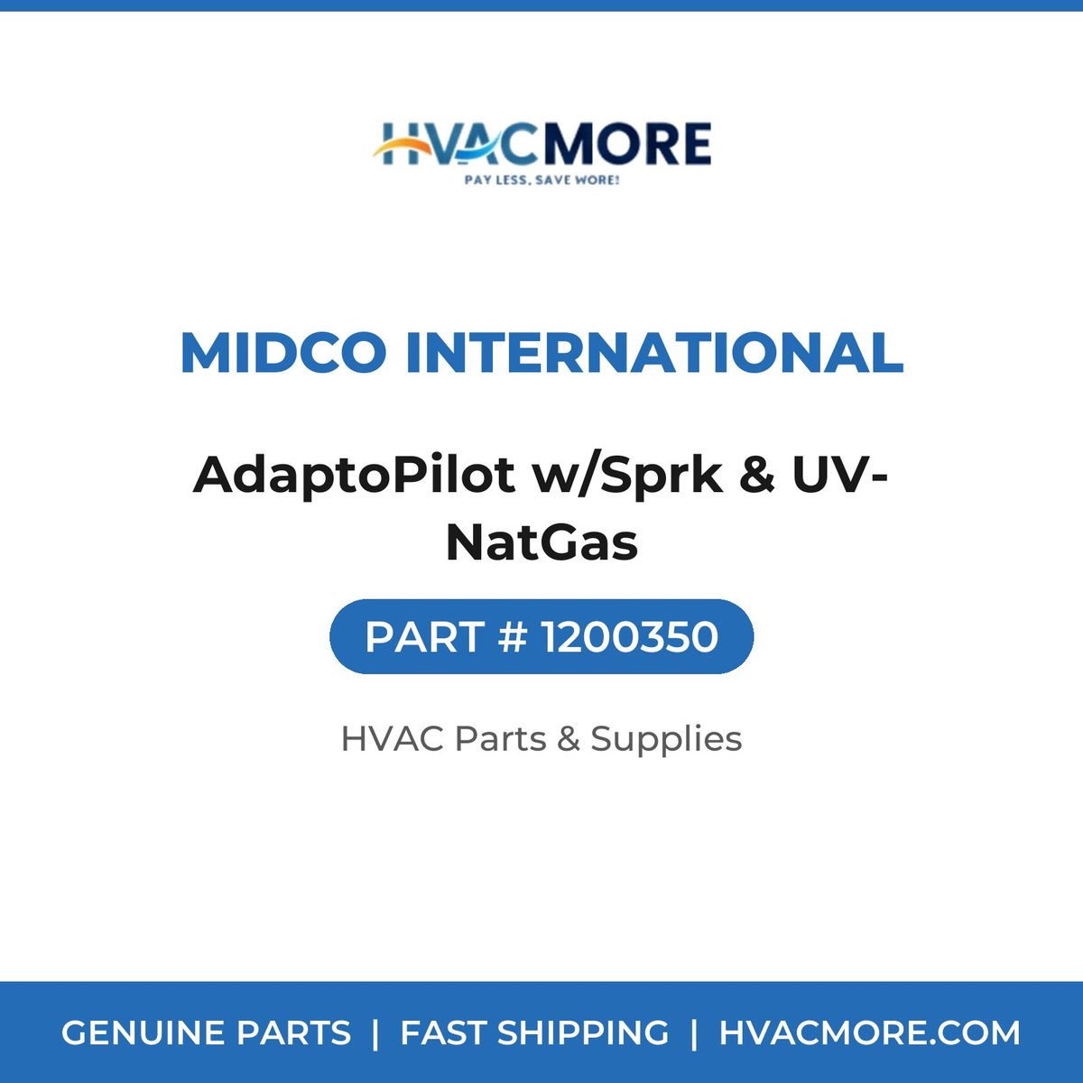 Midco International AdaptoPilot w/Sprk & UV-NatGas 1200350