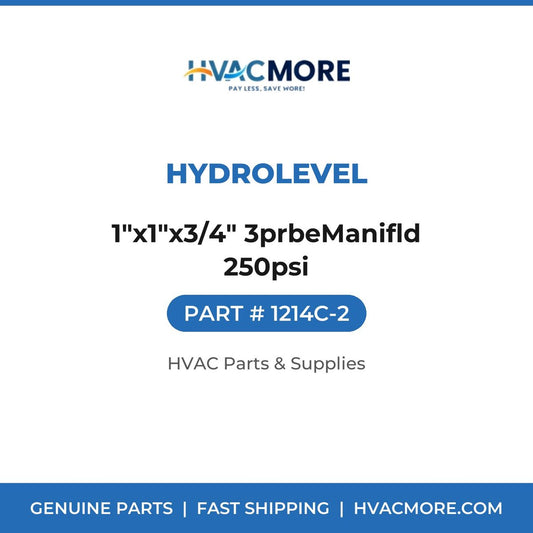 Hydrolevel 1"x1"x3/4" 3prbeManifld 250psi 1214C-2