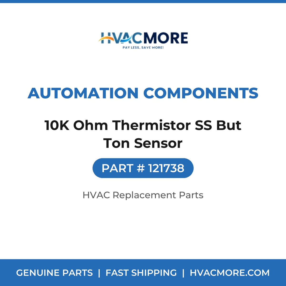 Automation Components 10K Ohm Thermistor SS But Ton Sensor 121738