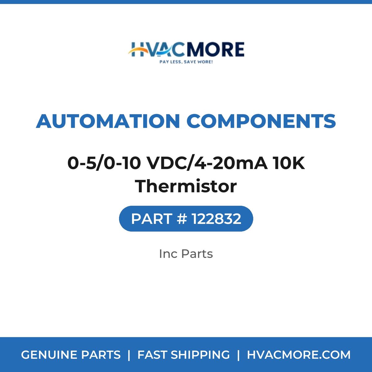 Automation Components 0-5/0-10 VDC/4-20mA 10K Thermistor 122832