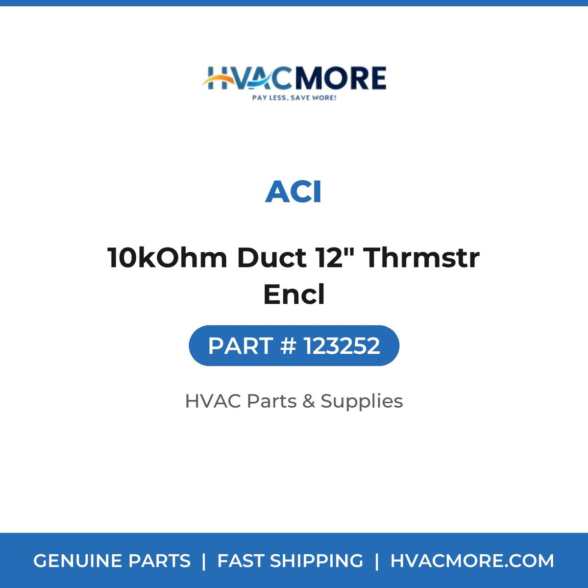 ACI 10kOhm Duct 12" Thrmstr Encl 123252