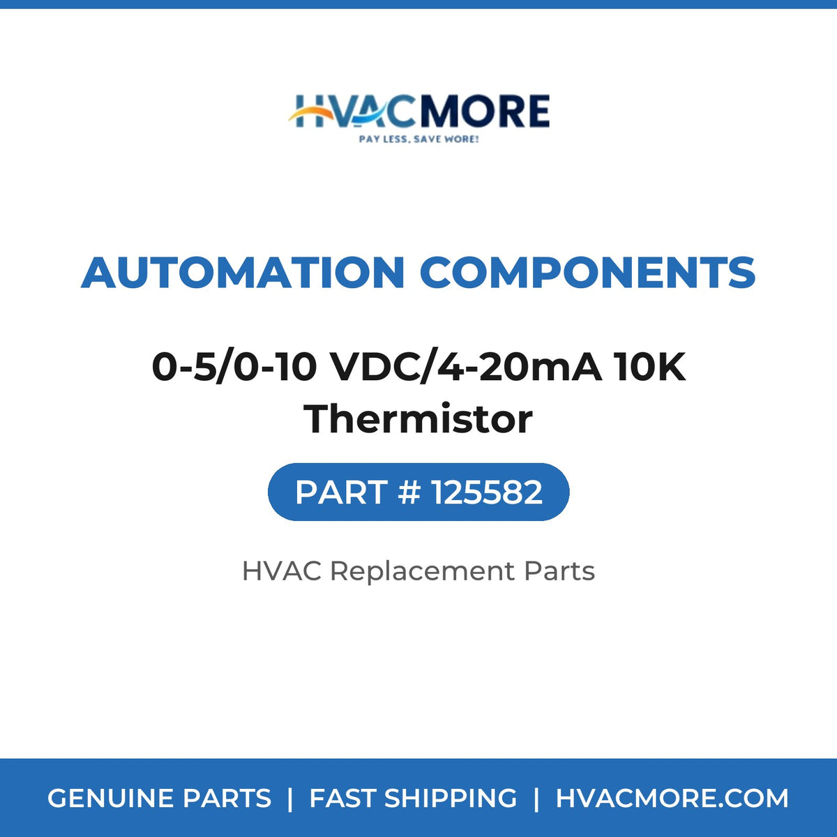 Automation Components 0-5/0-10 VDC/4-20mA 10K Thermistor 125582