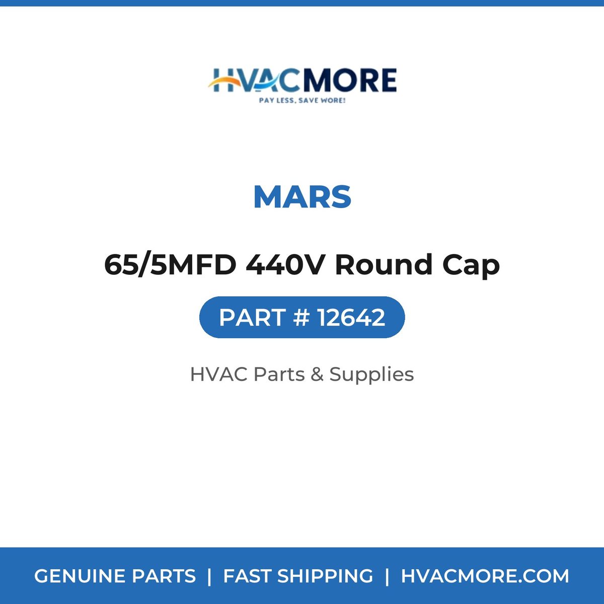 MARS 65/5MFD 440V Round Cap 12642
