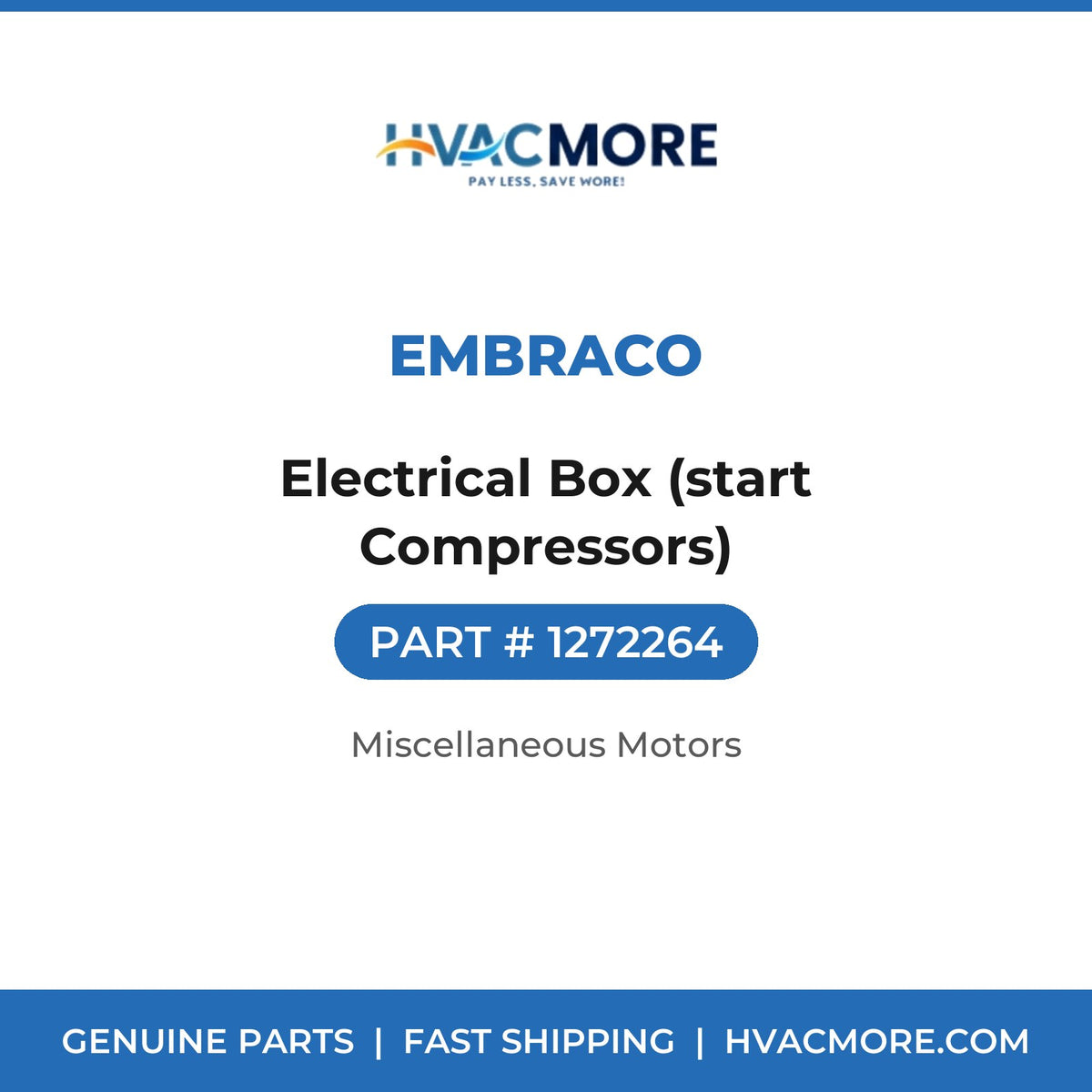 Embraco Electrical Box (start Compressors) 1272264