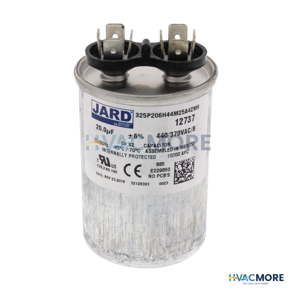 Jard 20 MFD Round Run Capacitor (440V) 12737