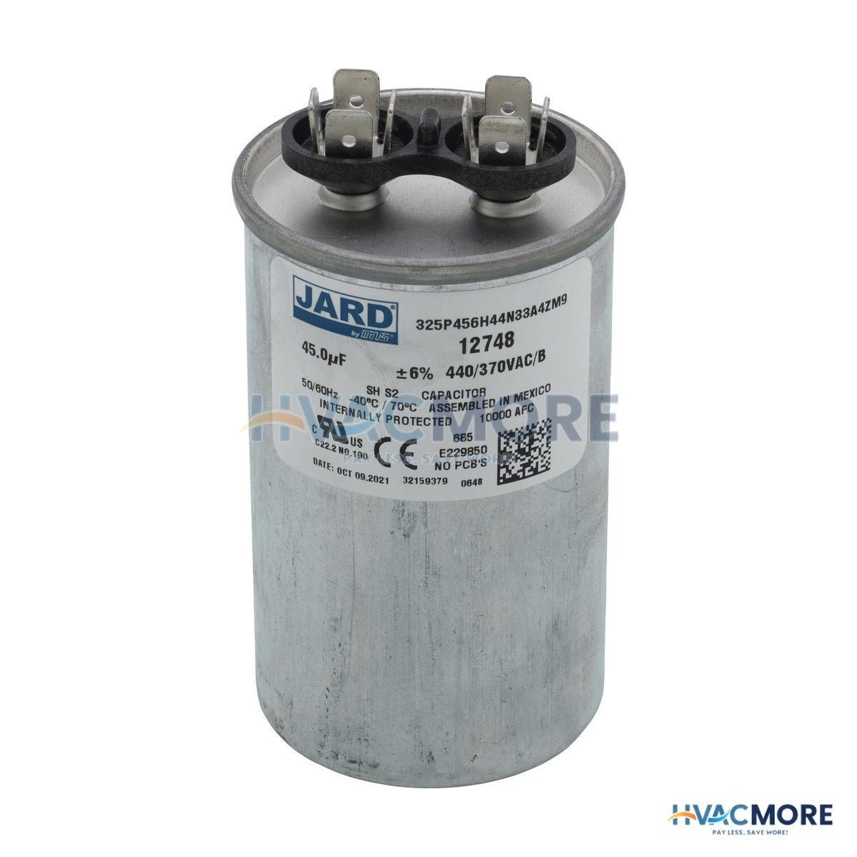 Jard 45 MFD Round Run Capacitor (440V) 12748