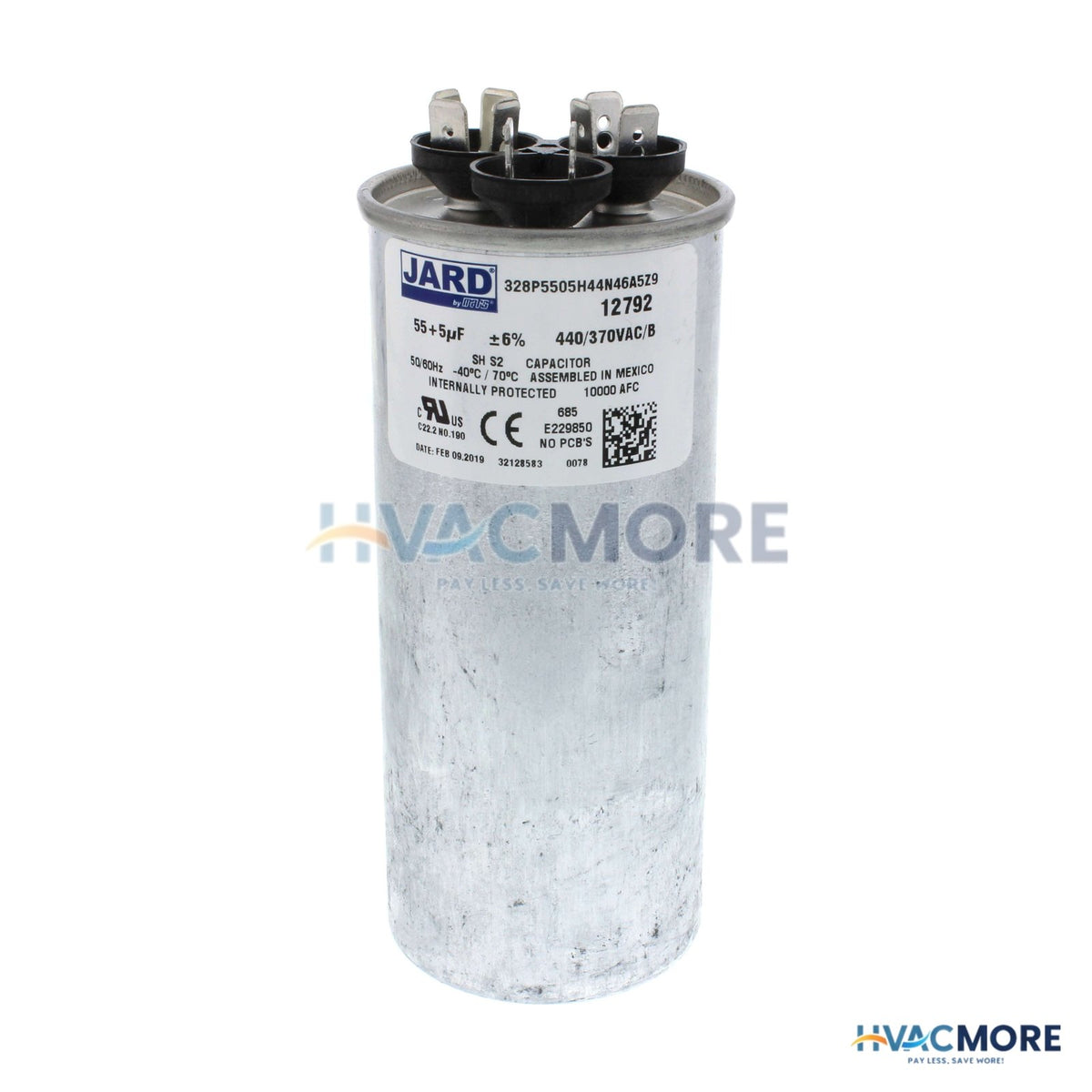Jard 55/5 MFD Round Run Capacitor (440/370V) 12792