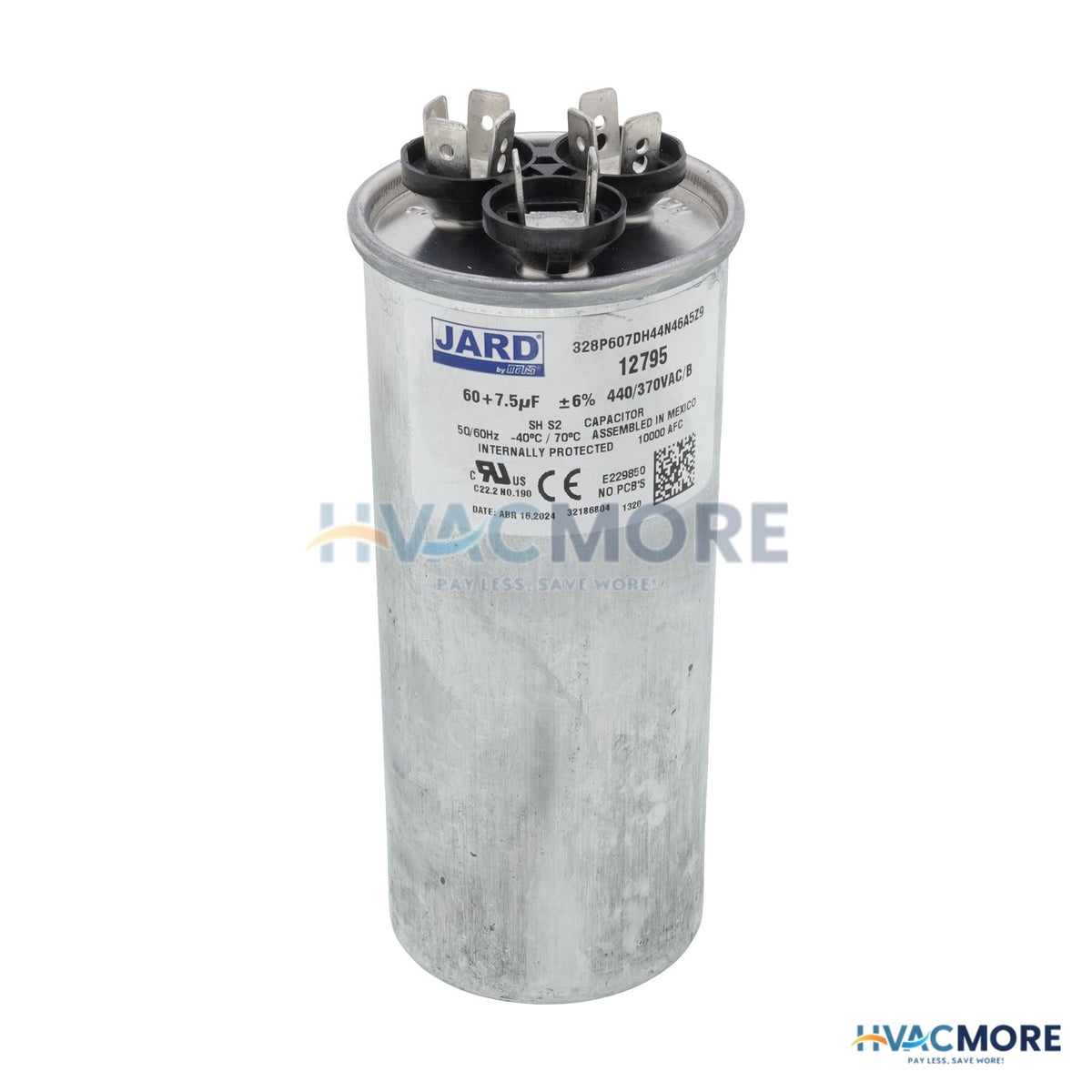 Jard 60/7.5 MFD Round Run Capacitor (440V) 12795
