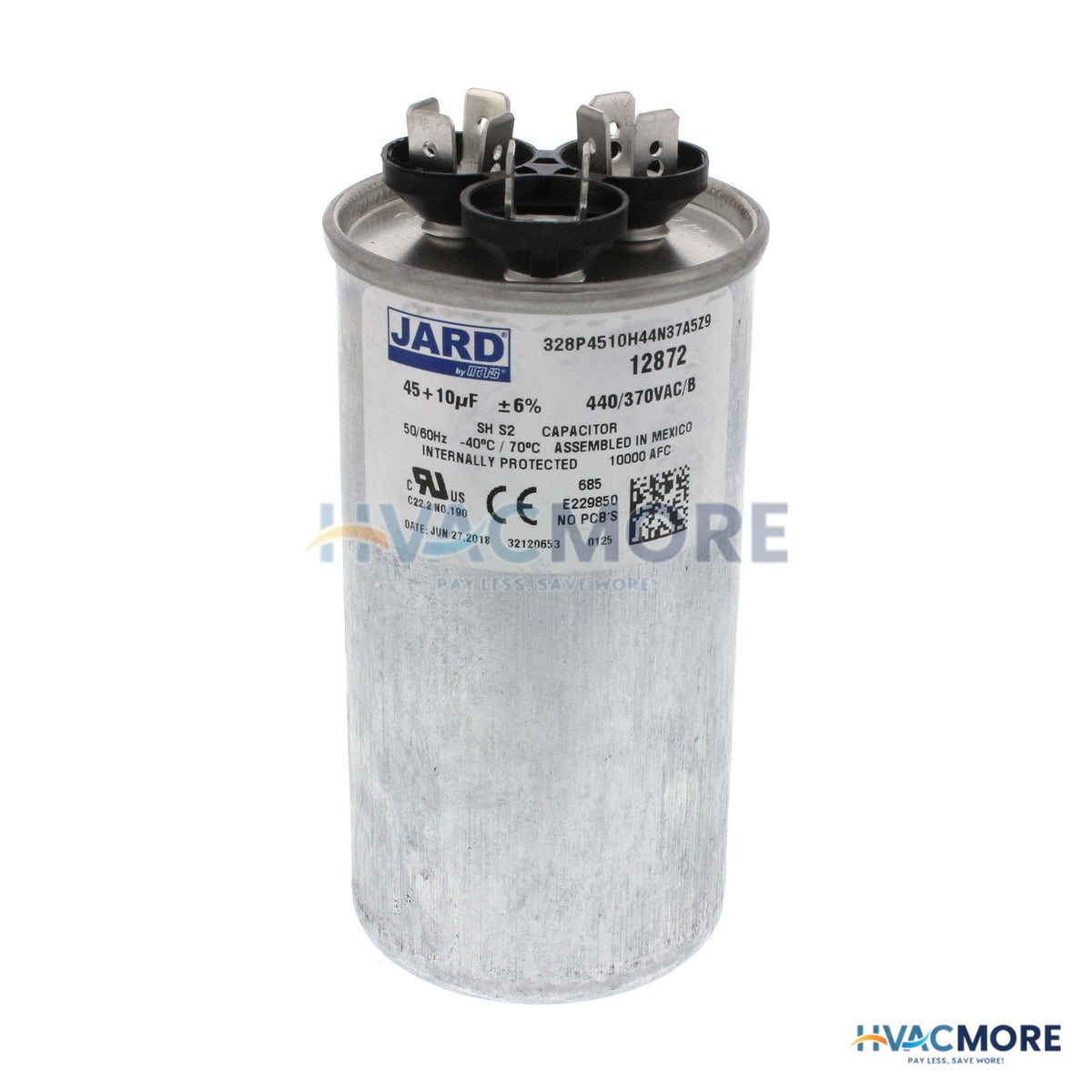 MARS 45/10 MFD Round Run Capacitor (440V) 12872