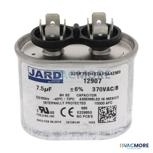Jard 7.5 MFD Oval Run Capacitor (370V) 12907