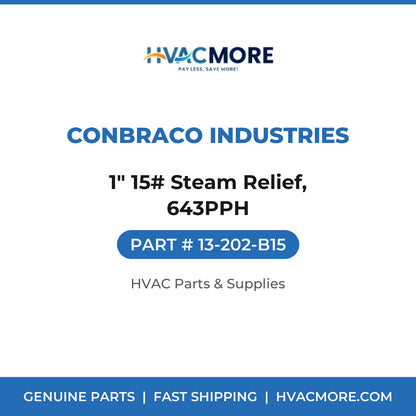 Conbraco Industries 1" 15# Steam Relief, 643PPH 13-202-B15