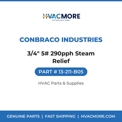 Conbraco Industries 3/4" 5# 290pph Steam Relief 13-211-B05