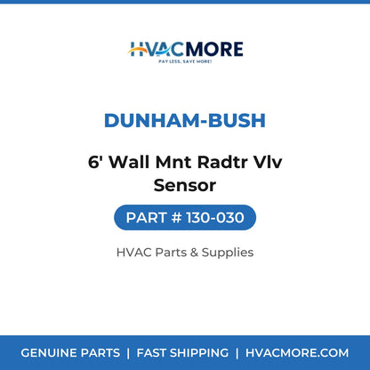 Dunham-Bush 6' Wall Mnt Radtr Vlv Sensor 130-030
