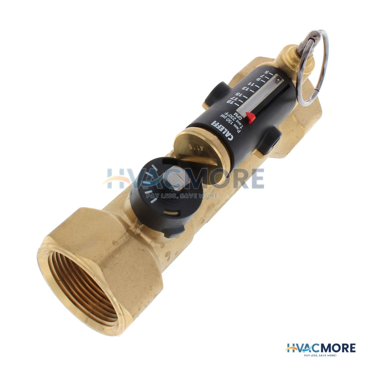 Caleffi 1-1/4" NPT QuickSetter Balancing Valve W/ Flow Meter 132772A