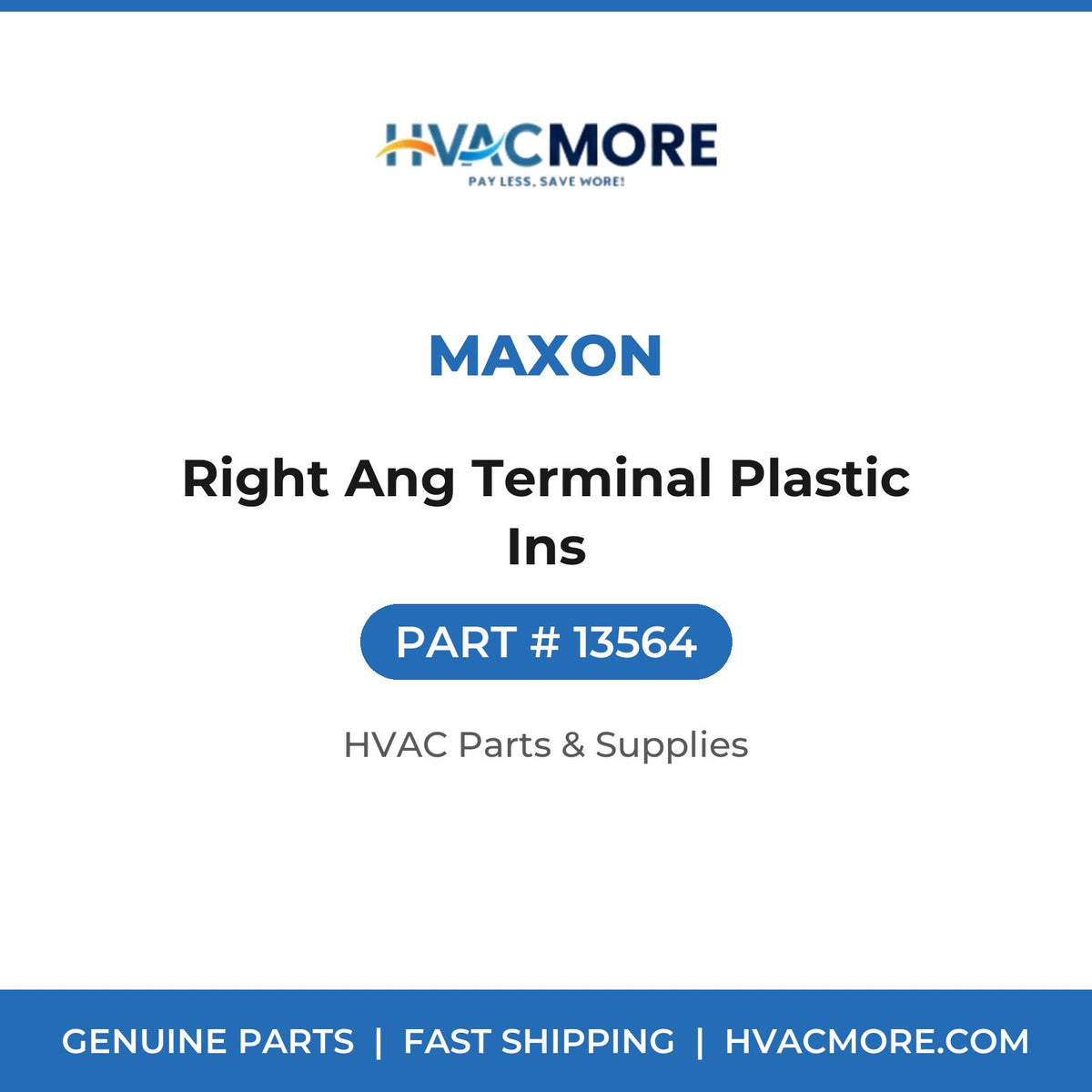 Maxon Right Ang Terminal Plastic Ins 13564