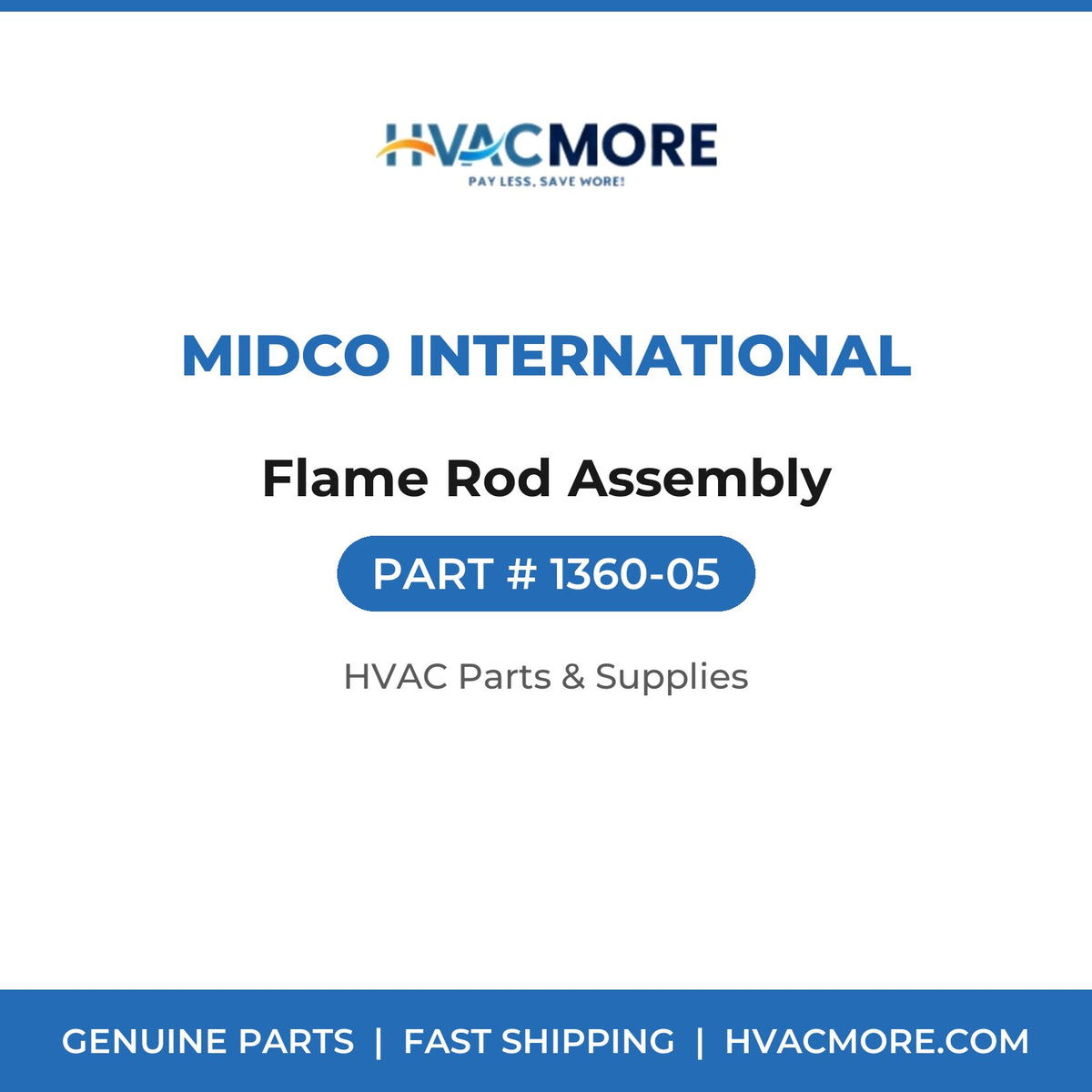 Midco International Flame Rod Assembly 1360-05