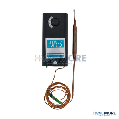 Siemens Line Voltage Remote Bulb Tstat W/ 6' Capillary, SPDT, (30°F to 110°F) 141-0520