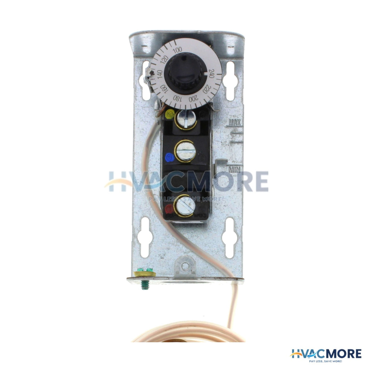 Siemens Line Voltage Remote Bulb Tstat W/ 6' Capillary SPDT, (100°F to 240°F) 141-0521
