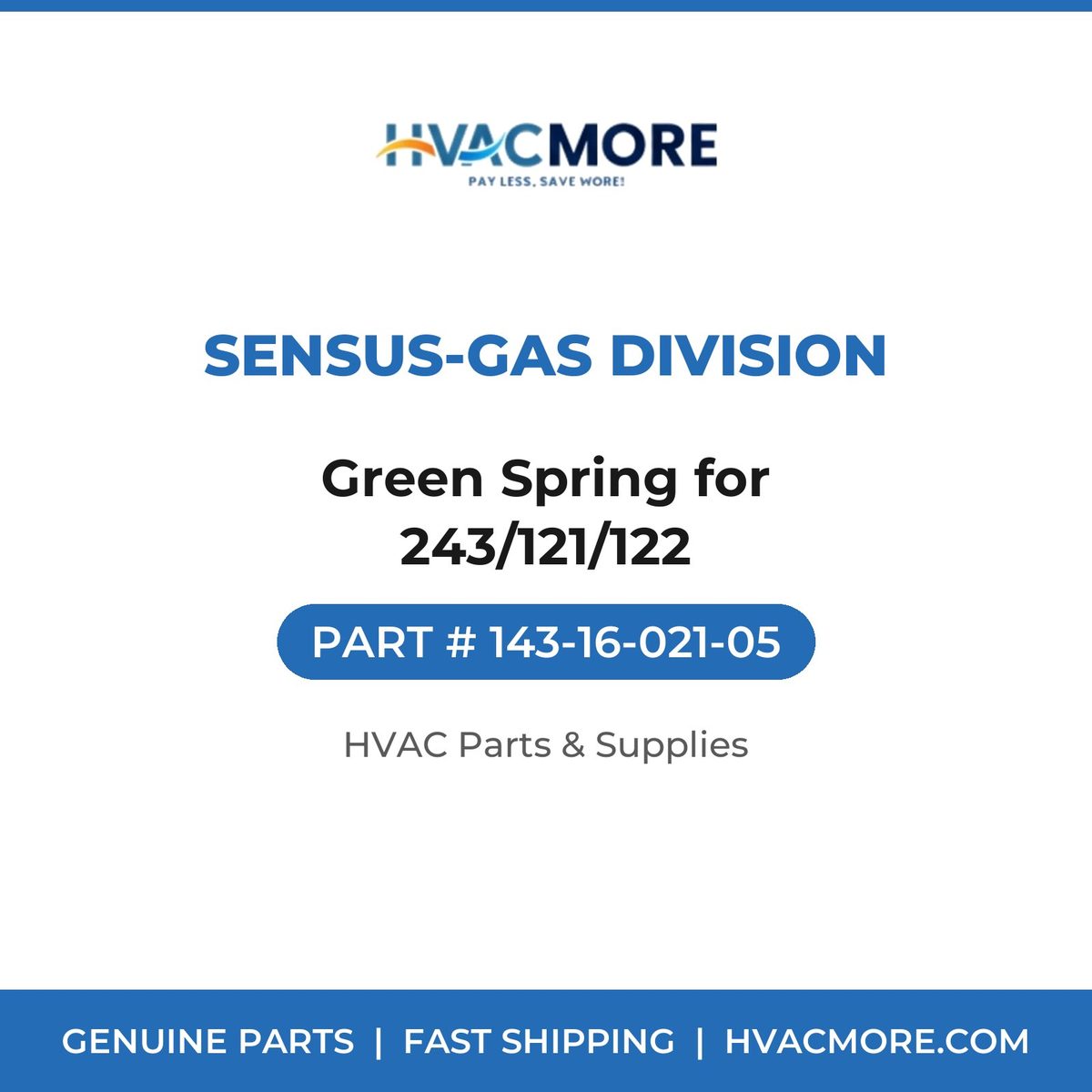 Sensus-Gas Division Green Spring for 243/121/122 143-16-021-05