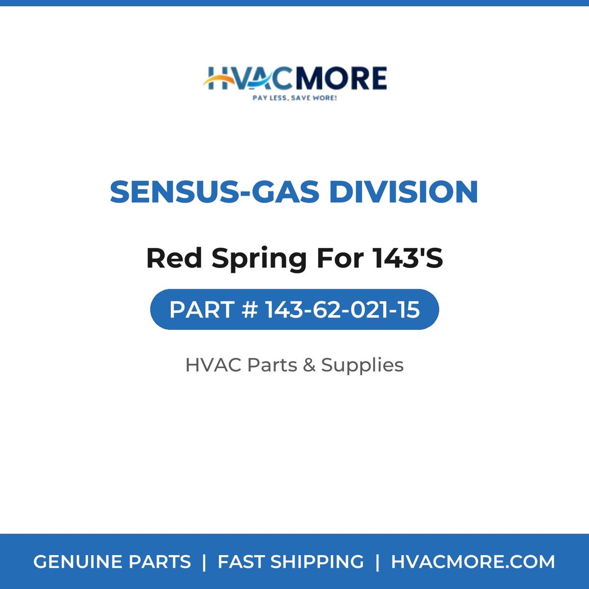Sensus-Gas Division Red Spring For 143'S 143-62-021-15