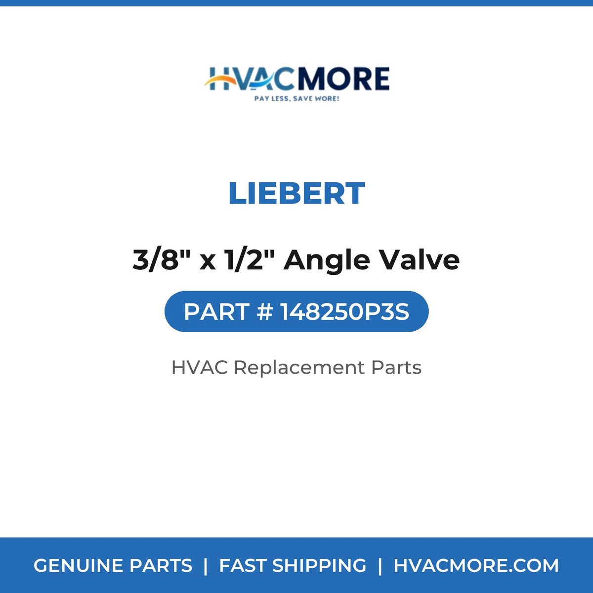 Liebert 3/8" x 1/2" Angle Valve 148250P3S