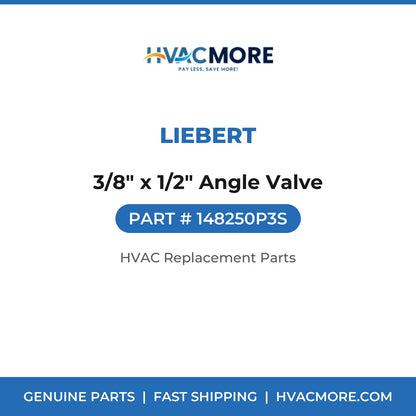 Liebert 3/8" x 1/2" Angle Valve 148250P3S