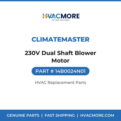 ClimateMaster 230V Dual Shaft Blower Motor 14B0024N01