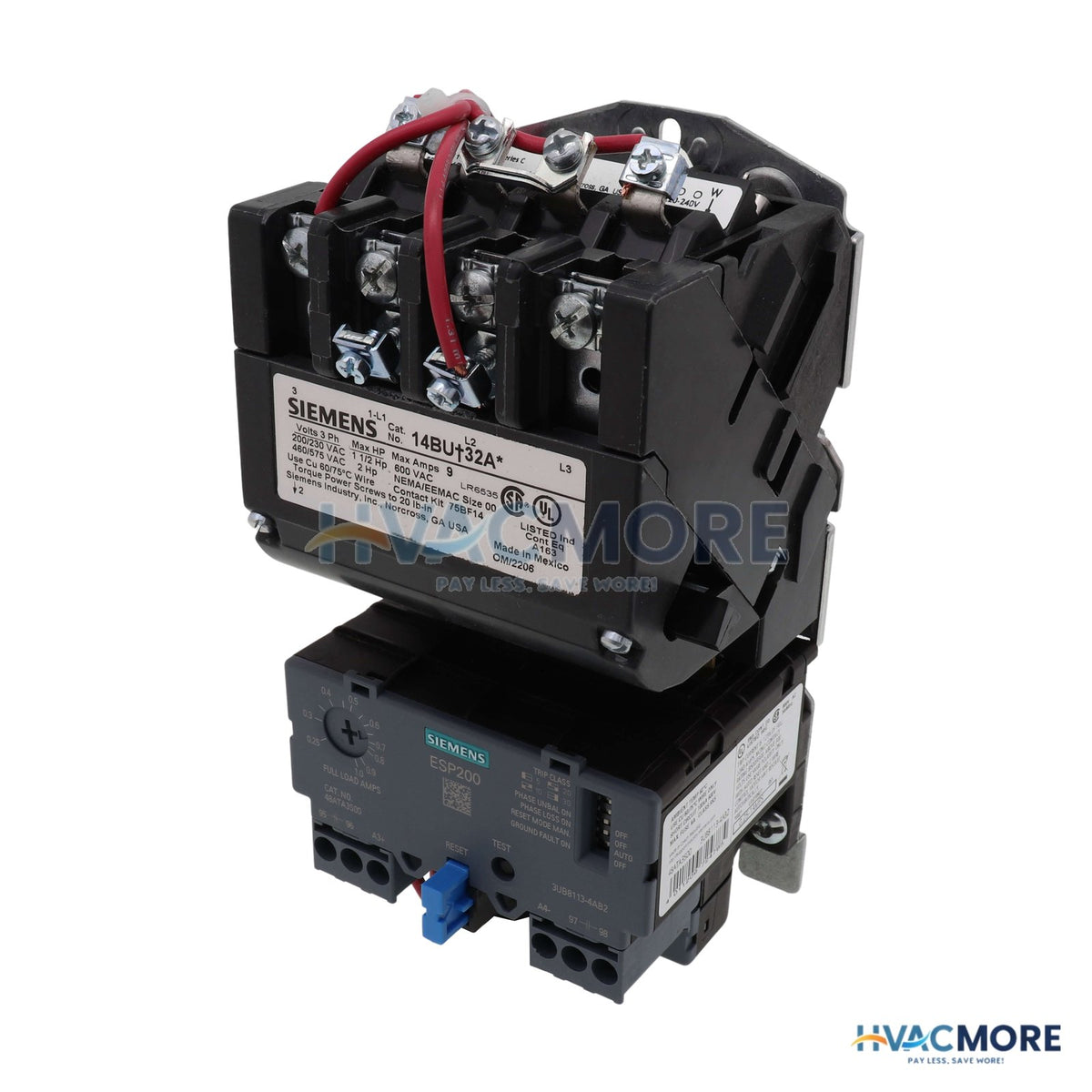 Siemens Heavy Duty Motor Starter - 3 PH, 3 Pole (120/240V) 14BUA32AA