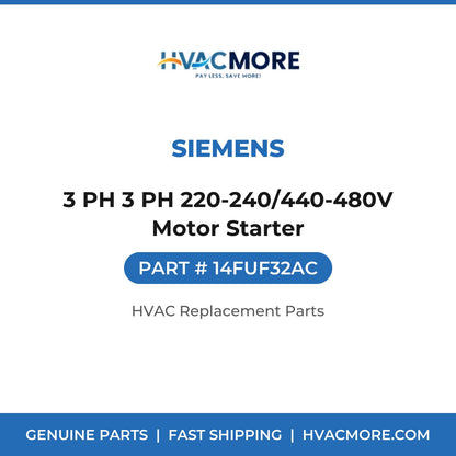 Siemens 3 PH 3 PH 220-240/440-480V Motor Starter 14FUF32AC