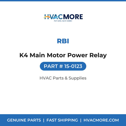 RBI K4 Main Motor Power Relay 15-0123
