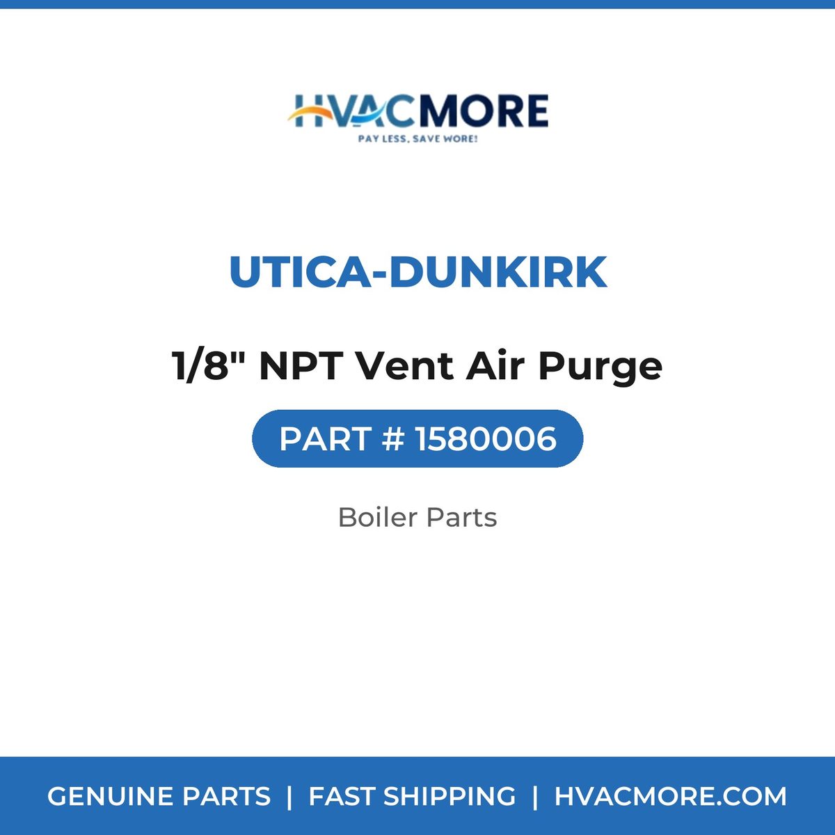 Utica-Dunkirk 1/8" NPT Vent Air Purge 1580006
