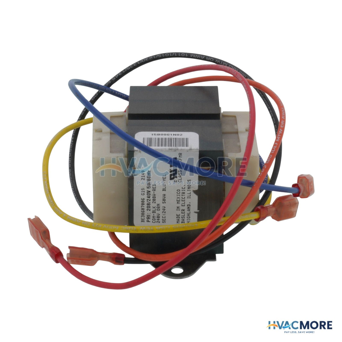 Carrier 208/240V PRIMARY,24V SEC,50VA 15B0001N02