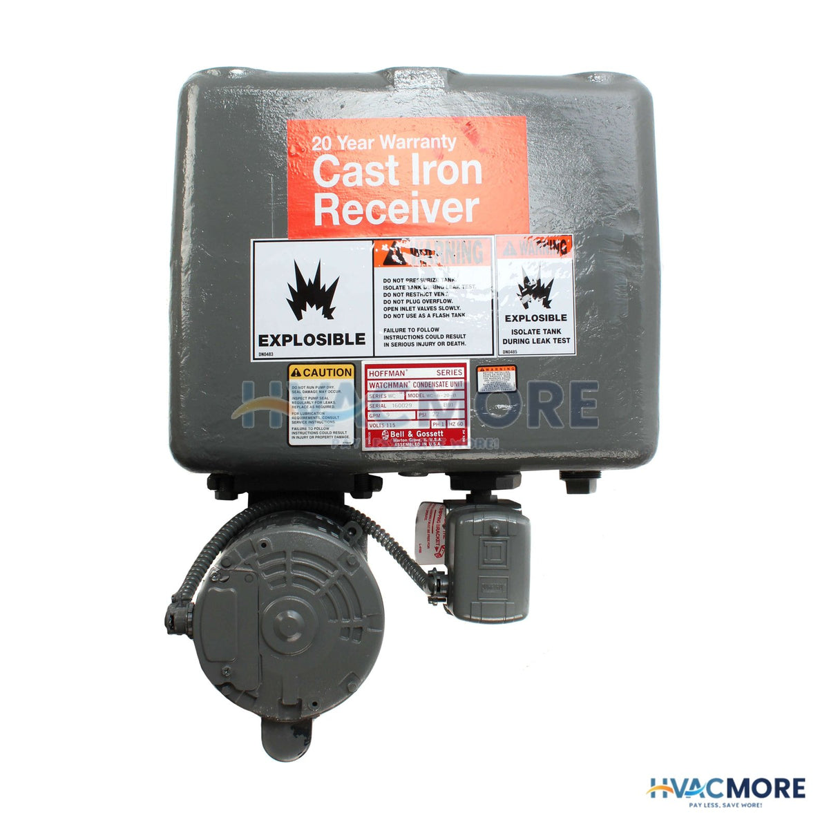 Hoffman WC6-20B Watchman Cast Iron Receiver Condensate Unit 160029