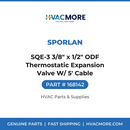 Sporlan SQE-3 3/8" x 1/2" ODF Thermostatic Expansion Valve W/ 5' Cable 168142