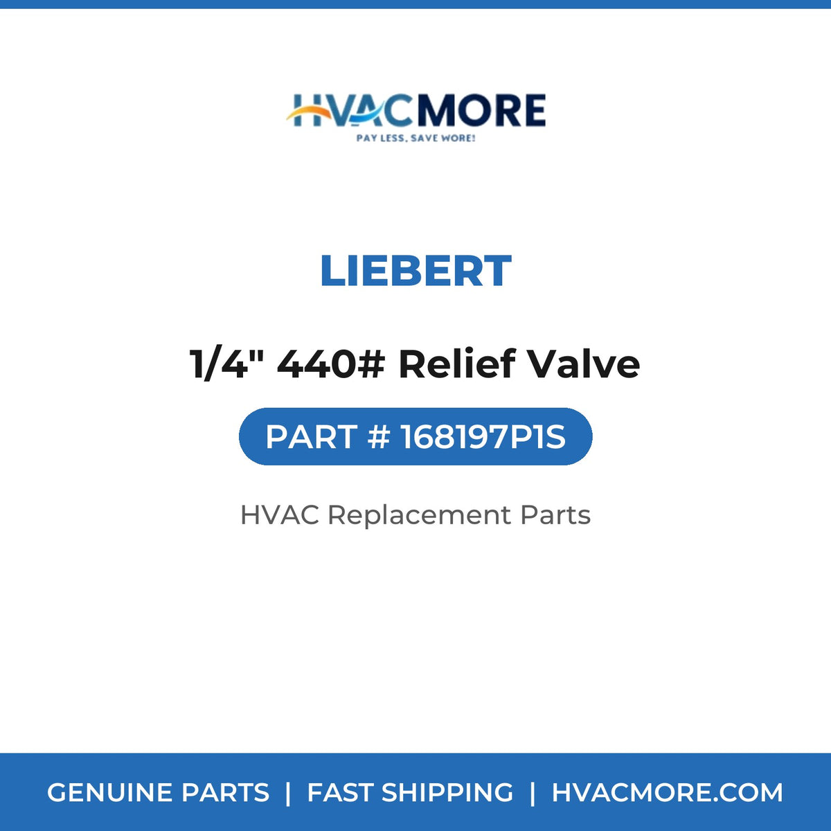 Liebert 1/4" 440# Relief Valve 168197P1S
