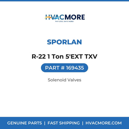 Sporlan R-22 1 Ton 5'EXT TXV 169435