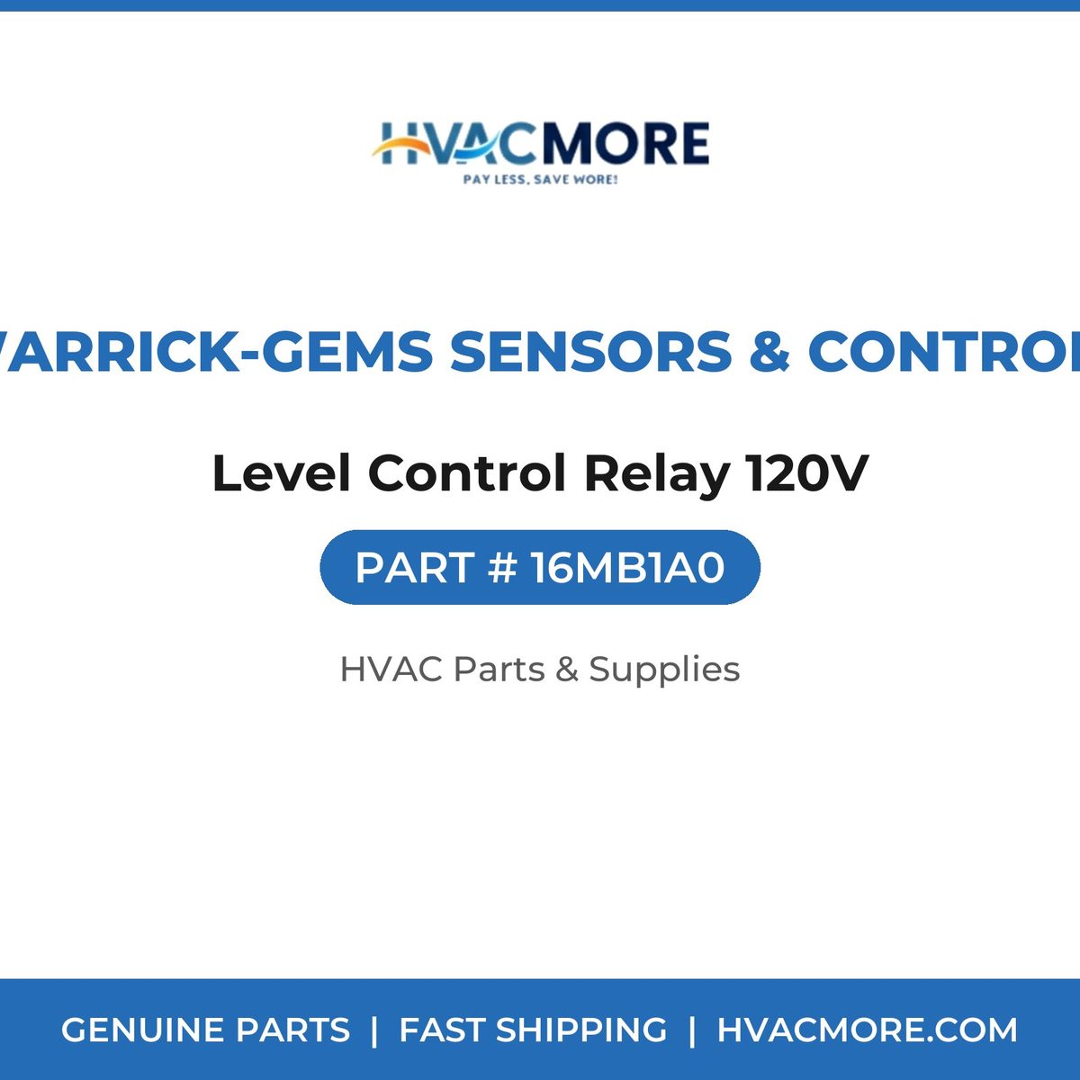 Warrick-Gems Sensors & Controls Level Control Relay 120V 16MB1A0