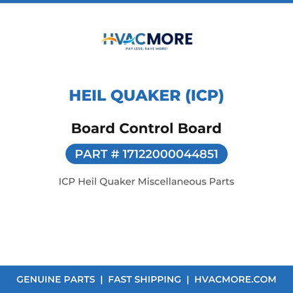 Heil Quaker (ICP) Board Control Board 17122000044851