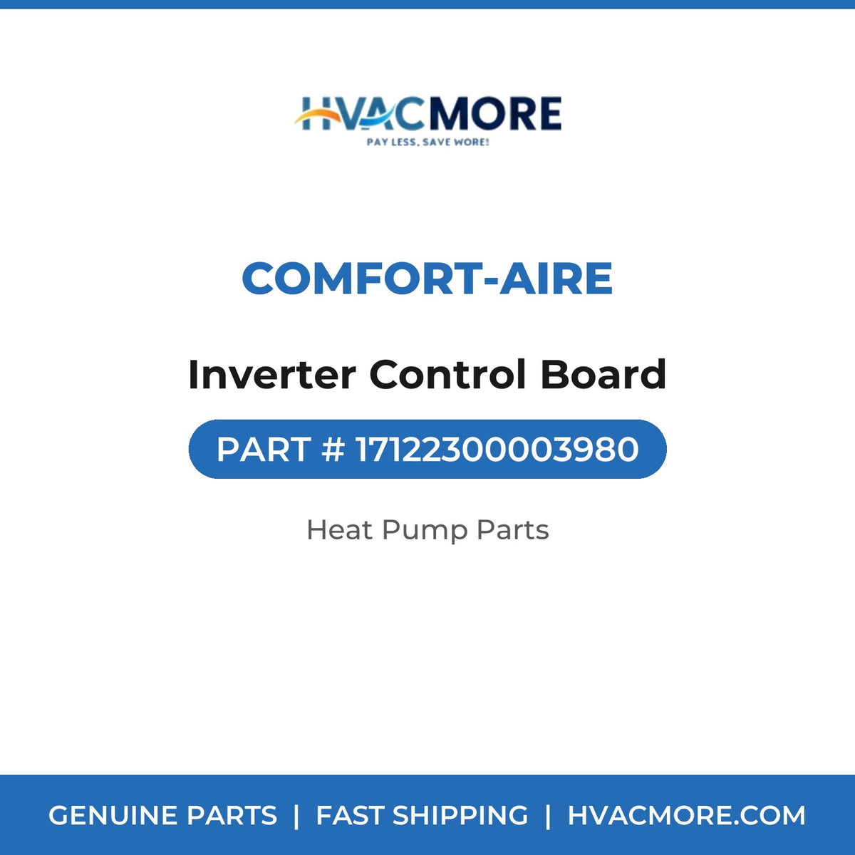 Comfort-Aire Inverter Control Board 17122300003980