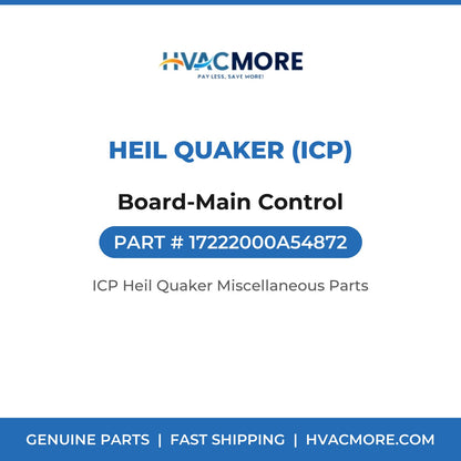 Heil Quaker (ICP) Board-Main Control 17222000A54872