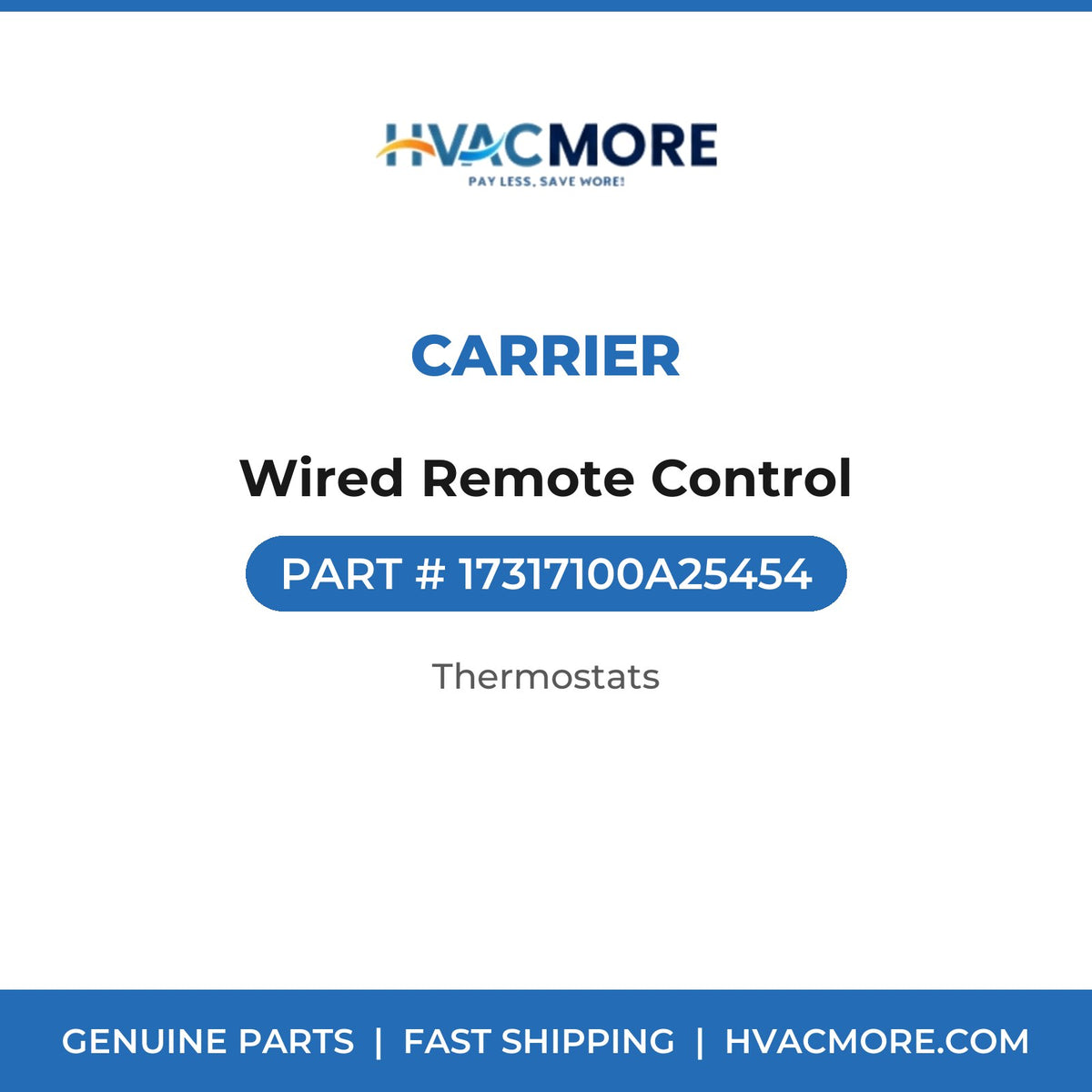 Carrier Wired Remote Control 17317100A25454