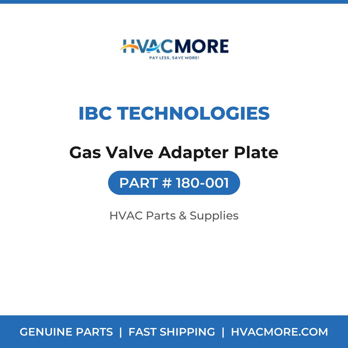 IBC Technologies Gas Valve Adapter Plate 180-001