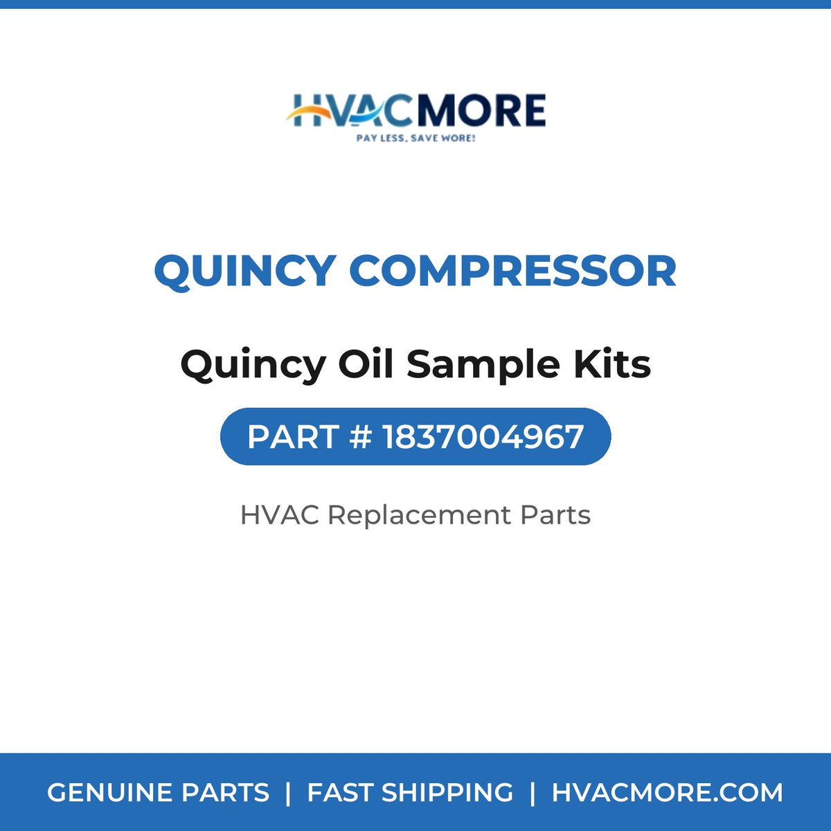 Quincy Compressor Quincy Oil Sample Kits 1837004967